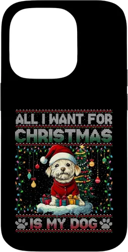 Vista 17 de Maltese Christmas Tree Lights Decorations Dog Lover Xmas Case for iPhone 17