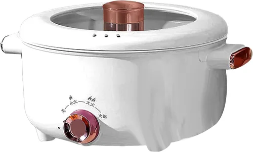 Vista 3 de Fdit Olla de cocina eléctrica, antiadherente multifunción, 3 modos de temperatura, 3.5 L para acampar (olla eléctrica con tapa)