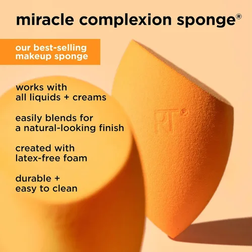 Vista 5 de Real Techniques Esponjas de maquillaje surtidas, tez milagrosa, polvo milagroso, esponja de belleza Miracle Airblend para mezclar maquillaje