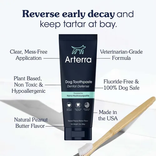 Vista 5 de Pasta de dientes remineralizante para perros, grado veterinario, con nano-hidroxiapatita, revierte la caries en etapa temprana, limpia los dientes