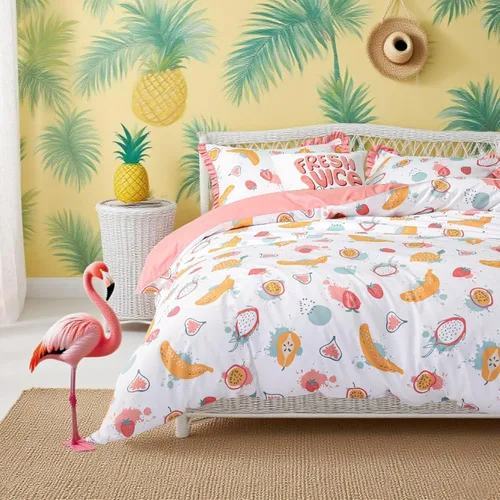 Vista 20 de Simple&Opulence Funda de edredón 100% algodón orgánico para niños y adolescentes, funda de edredón suave de 3 piezas con cierre de cremallera, juego