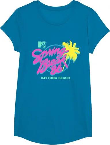 Vista 43 de MTV Camiseta de cuello redondo de ajuste clásico - Spring Break Daytona Beach, negro, adulto, manga corta, algodón y poliéster