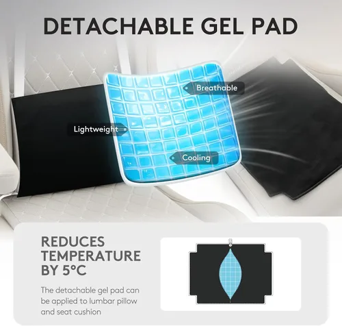 Vista 5 de Silla de juegos de tela transpirable, silla de oficina para computadora con reposapiés, soporte lumbar de masaje y almohadilla de gel, silla