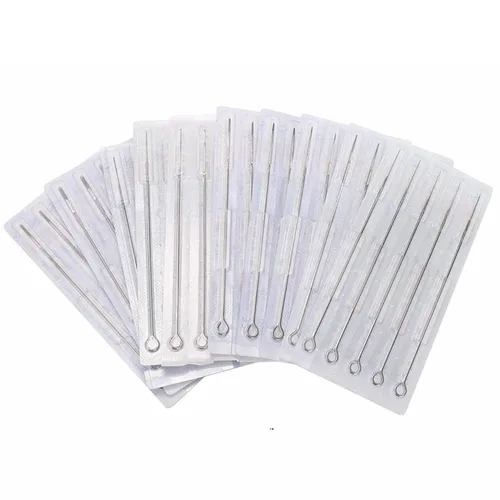 Vista 8 de Agujas de tatuaje genéricas 1RL – 50 piezas desechables esterilizadas Bugpin Premium Quality Tattoo Needle Liners 1 Round Liner Silver