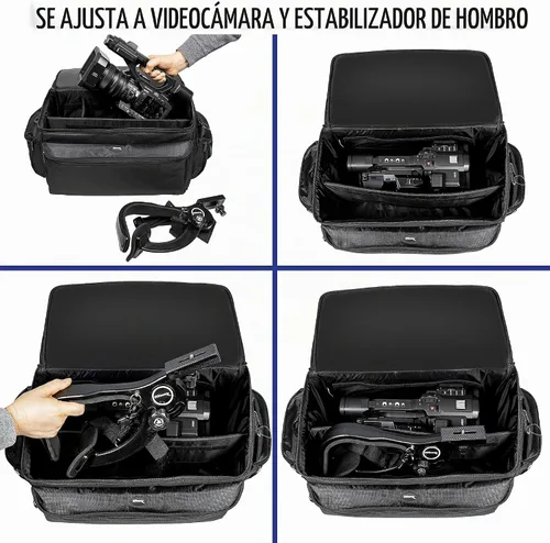 Vista 5 de Fotografía acolchada videocámara de película Accesorios de equipo de cámara de video estuche (negro) para Nikon, Canon, Sony, Pentax, Olympus