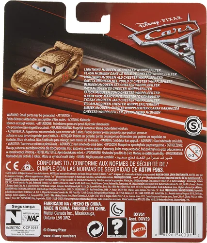 Vista 4 de Disney Pixar Cars 3 Vehículo fundido a presión de Rayo McQueen disfrazado de Chester Whipplefilter