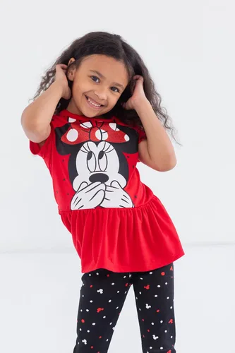 Vista 3 de Disney Minnie Mouse Fashion Graphic Camiseta y Leggings Set