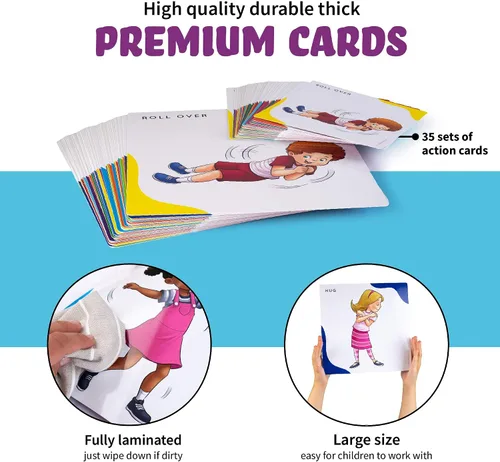 Vista 5 de Juego de acción para niños, juego de cartas de memoria a juego, juegos de cartas de movimiento para niños, juego interactivo para niños, busca
