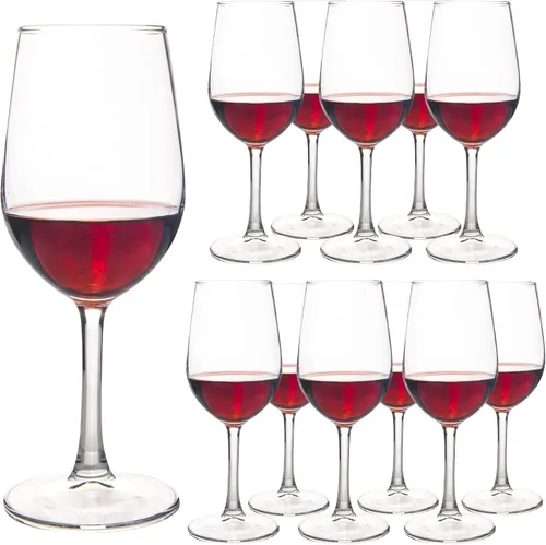 Vista 7 de Juego de 8 copas de vino tinto y blanco de 12 onzas, transparentes, aptas para lavavajillas