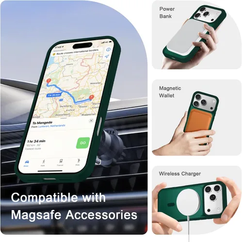 Vista 1256 de Funda para Google Pixel 10 Pro XL, cubierta magnética mate, color negro Fit for MagSafe, Screen Protector included, Shockproof Military Grade