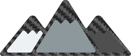 Vista 8 de Insignia tricolor - Compatible con Toy Taco, Tun y 4Run Negro con escala de grises TRI
