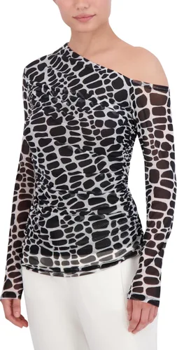 Vista 2 de Women's Pullover Long Sleeve Asymmetrical Neck Drape Top