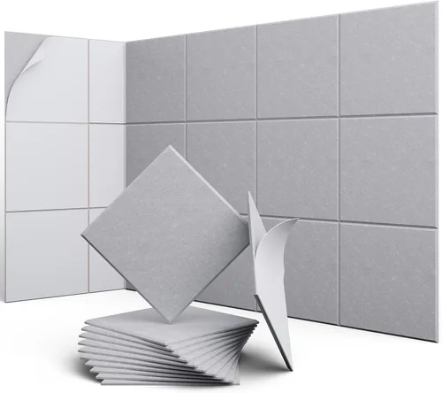 Vista 41 de Paneles hexagonales en forma de A, paquete de 12 paneles acústicos de alta densidad de 12 x 10 x 0.4 pulgadas para mejorar la reducción de ruido