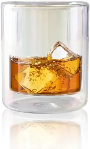 Vista 4 de asobu The Old Fashion - Vaso de whisky de cristal, duradero, de doble pared (GLASS)
