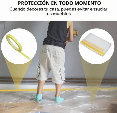 Vista 7 de Paquete de 2 fundas de plástico para sofá de 146 pulgadas/12 pies, fundas de muebles, fundas de sofá seccional, funda de plástico extragrande