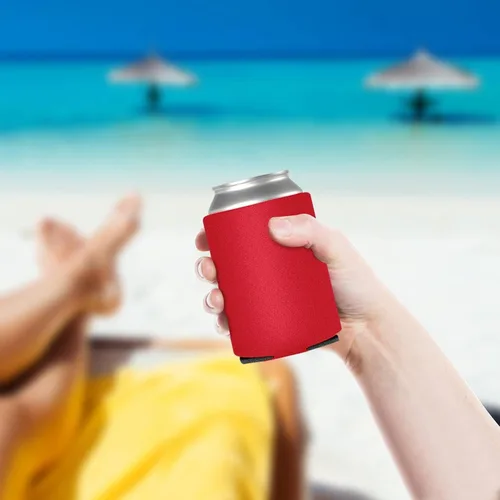 Vista 8 de Paquete de 25 fundas enfriadoras para latas de cerveza, enfriador de bebidas reutilizable con aislamiento suave para botellas de agua, enfriador