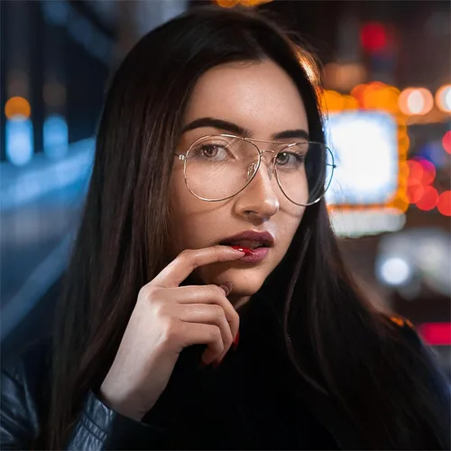 Vista 6 de AZORB Lentes clásicos de aviador transparentes para mujeres y hombres, lentes sin receta con marco de metal UV 400, lente de protección UV 2.283in