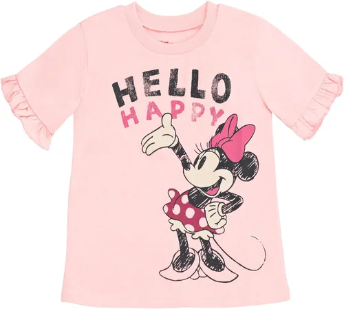 Vista 3 de Disney Minnie Mouse - Conjunto de camiseta y leggings para niñas pequeñas y grandes
