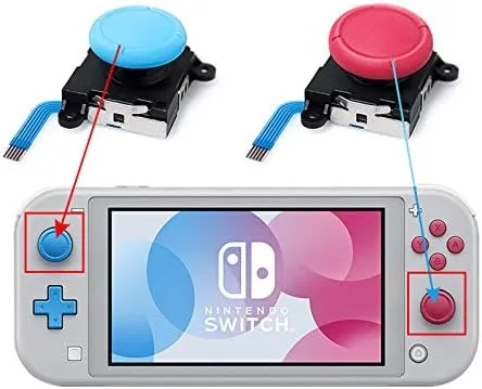 Vista 2 de ECHZOVE Joy Stick de repuesto compatible con Switch lite repuesto de palanca de mando compatible con Switch lite y kit de herramientas de reparación