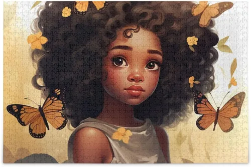 Vista 34 de Rompecabezas de 1000 piezas para adultos American African Black Girl Wood Puzzles Educativo Cerebro 21216876 Chica negra africana americana 21216876