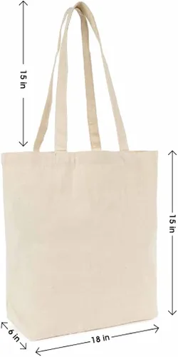 Vista 5 de BAGMASTERS The Original Cotton Tote Bag - Bolsa de lona reutilizable para compras de comestibles, decorable con serigrafía de seda artística