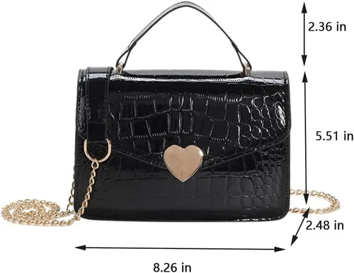 Vista 2 de SHUIANGRAN Bolsos cruzados para mujer de cuero acolchado bolso de hombro con asa superior, bolso de mano lindo bolso de hombro