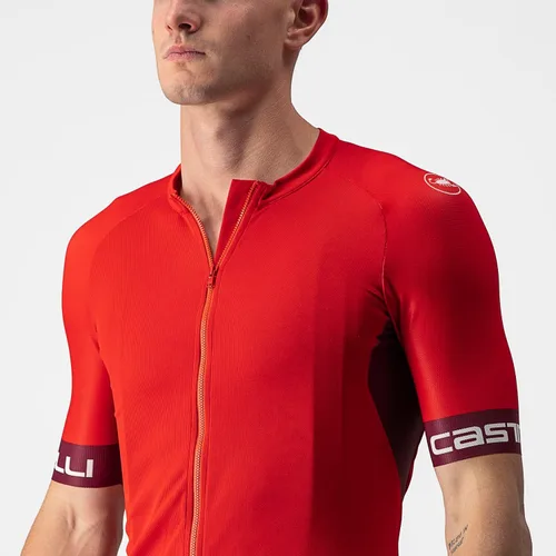 Vista 2 de CASTELLI Camiseta Entrata VI para hombre, manga de un cuarto con cremallera para aerodinámica, ciclismo de grava y ciclismo de carreras