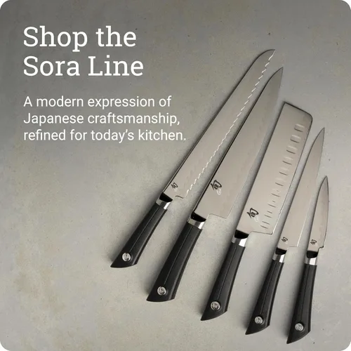 Vista 6 de Shun Sora - Cuchillo para pelar, Santoku, Negro