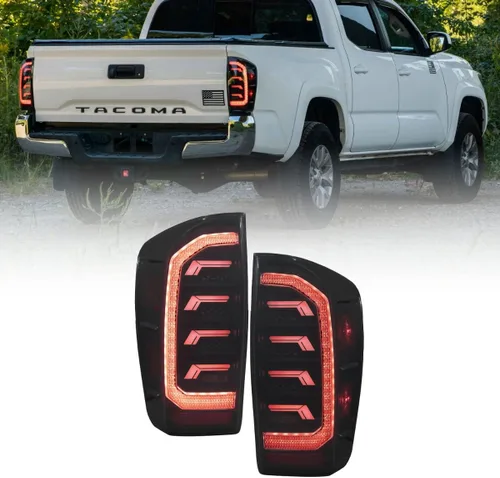Vista 2 de Form Lighting Luces traseras LED secuenciales compatibles con Toyota, Tacoma 2016-2023, rojo (par)