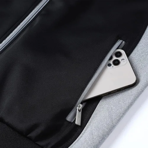 Vista 6 de PUMPITU Conjunto deportivo casual de manga larga para hombre, sudadera con cremallera completa, chaqueta y pantalones para correr, trajes de 2 piezas