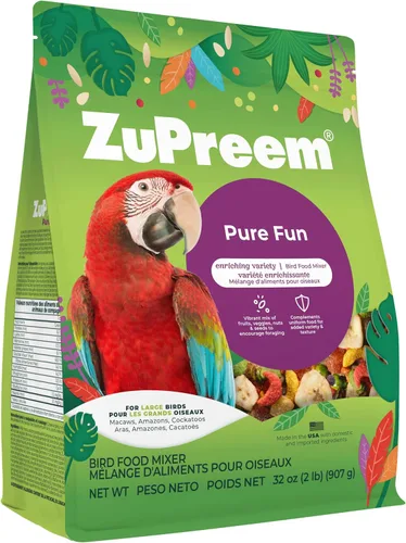 Vista 8 de ZuPreem FruitBlend - Alimento para pájaros grandes, 3.5 libras (paquete de 2), mezcla diaria hecha en Estados Unidos para Amazonas, guacamayos