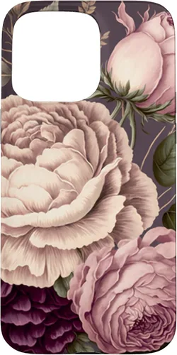 Vista 31 de Elegant Blush Pink & Purple Vintage Floral Rose & Peony Case for iPhone 17