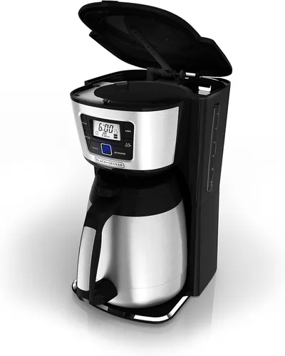Vista 8 de BLACK+DECKER Cafetera térmica de 12 tazas, negro/plata, CM2035B