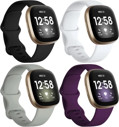 Vista 17 de Dirrelo Bandas compatibles con Fitbit Sense/Versa 3 / Versa 4 / Sense 2, correa deportiva de TPU suave, pulsera de repuesto para mujeres y hombres A