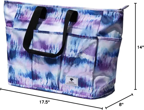 Vista 10 de Bolsa de fin de semana para mujer con múltiples bolsillos para llevar durante la noche, bolsa de viaje para gimnasio, bolsa de equipaje con funda