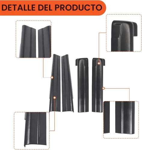 Vista 6 de ECOTRIC Protector de panel rociero Compatible con Chevy Chevrolet Silverado/GMC Sierra 1500 2500 3500 clásico de 1999-2007 de cabina extendida