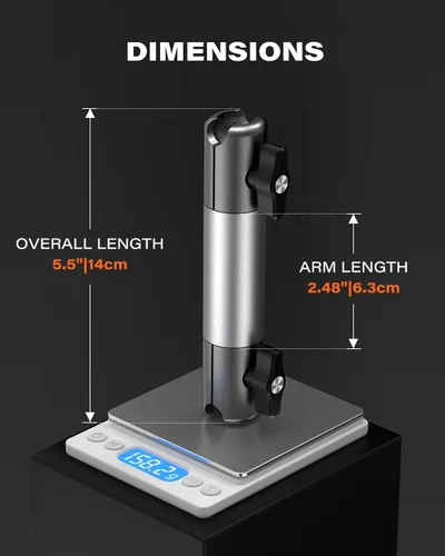Vista 5 de APPS2Car Soporte magnético resistente para teléfono, brazo de aluminio, imanes N55 de doble anillo, se adapta a portavasos de 3 a 4 pulgadas, rótula