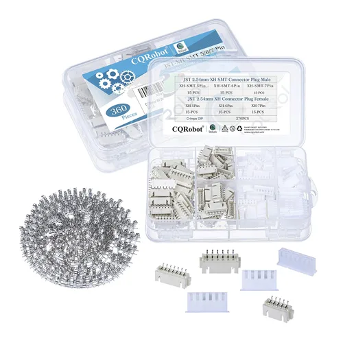 Vista 29 de CQRobot JST EL 4.5 mm de paso 2 pines conector electrónico IC macho, enchufes hembra carcasa y kit de terminales de crimpado en T macho/hembra. 50