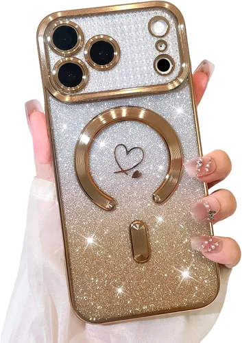 Vista 40 de Bonoma Funda con purpurina para iPhone 13 Pro Max, bonita funda 3D con patrón de chapado en degradado de mariposa de diamante, protección de cámara