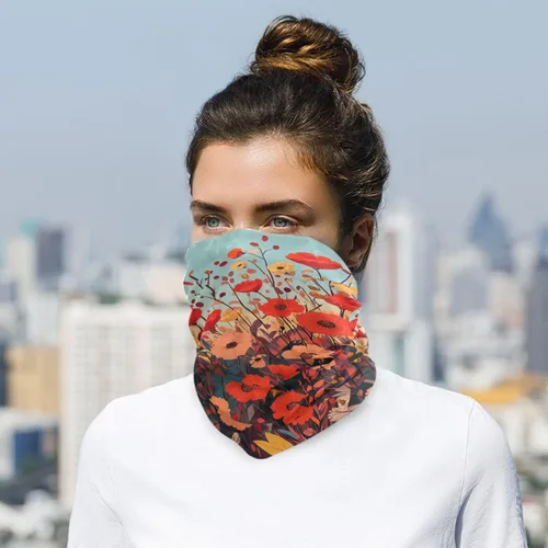 Vista 7 de Polaina para el cuello, bandana de enfriamiento, máscara facial, bufanda mágica para protección solar, hombres y mujeres, deportes al aire libre