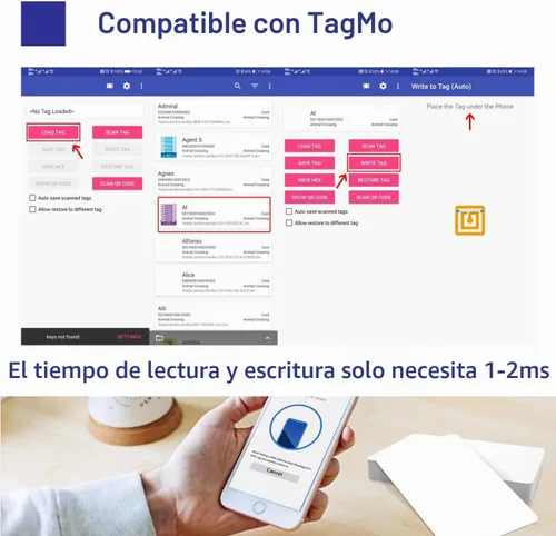 Vista 4 de Origin-Joy 10 tarjetas NFC, NTAG215 en blanco impermeables de 3.366 x 2.126 in, chips NFT, programables y regrabables, compatibles con dispositivos
