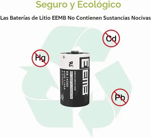 Vista 6 de EEMB 1/2AA 3.6 voltios LS 14250 1200mAh batería de litio ER14250 1 paquete