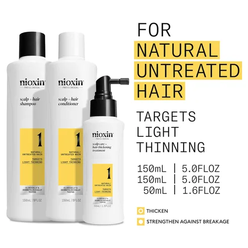 Vista 3 de NIOXIN Kits de sistema de engrosamiento del cuero cabelludo + cabello Para cabello natural, teñido y dañado con adelgazamiento ligero a progresado