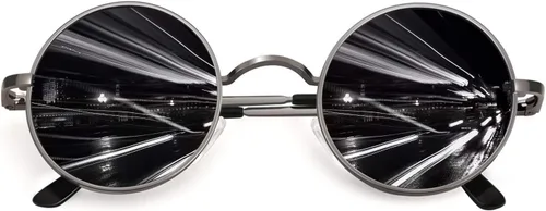 Vista 97 de CGID Gafas de sol unisex polarizadas redondas E01 Lennon