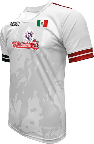 Vista 2 de Jersey Mexico Aguilas de Mexicali 100% Polyester WhiteGrey_Made in Mexico