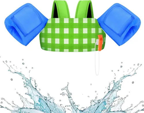 Vista 15 de HeySplash Chaleco de natación para niños pequeños, flotadores para niños de 22 a 44 libras/22 a 55 libras, chaqueta de natación para niños