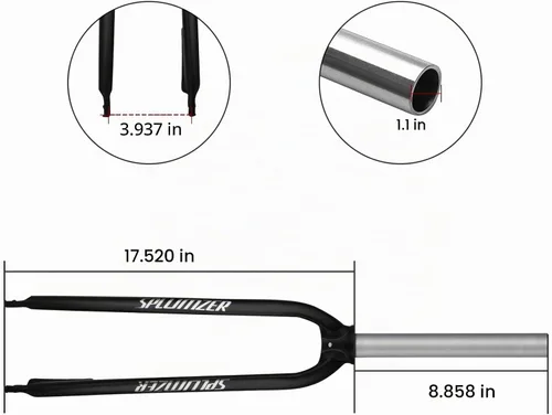 Vista 2 de 26/27.5/29" Mountain Bike Rigid Forks,QR 9x100mm Negro