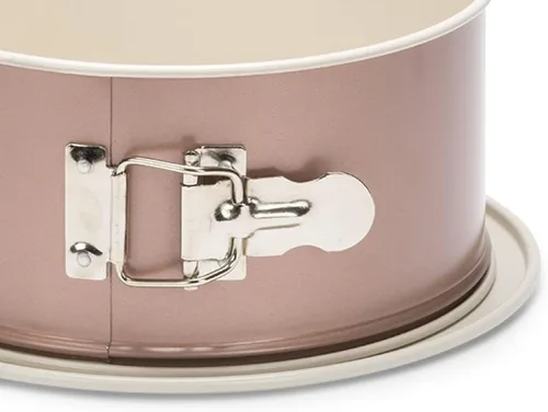 Vista 6 de Patisse Ceramic Series Deep Round Springform Pan con doble revestimiento de cerámica antiadherente, 7-1/8" y 3-1/4", blanco/cobre