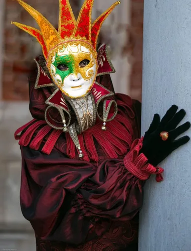 Vista 3 de Máscara de cara completa para carnaval, Mardi Gras, cosplay, fiesta de Halloween, decoración de pared