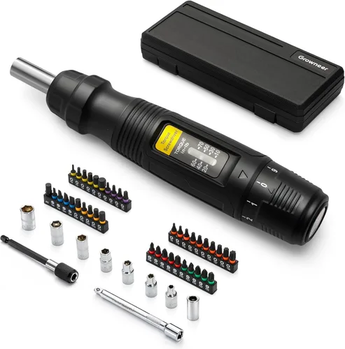 Vista 10 de Destornillador de torsión digital GROWNEER, 2.66-53.1 lb-pulg/0.3-6 Nm, 1/4'' de transmisión Destornillador de pulgada-libra con zumbador